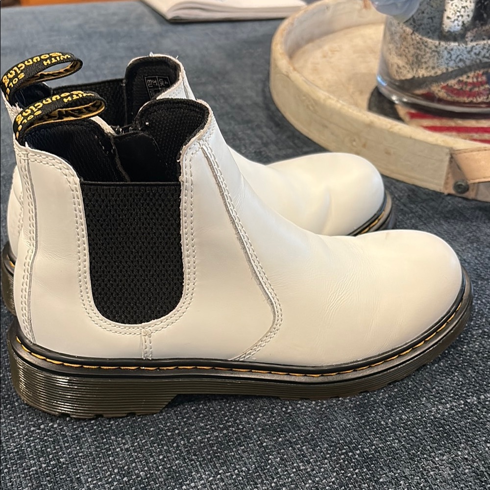 Dr. Martens White Chelsea Boots
